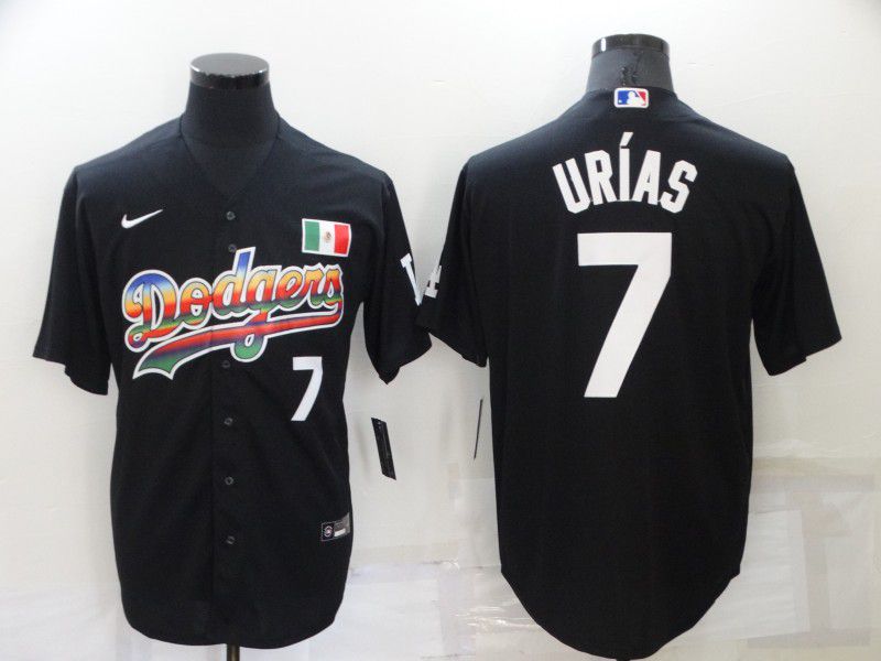 Men Los Angeles Dodgers #7 Urias Black Game Nike 2022 MLB Jerseys